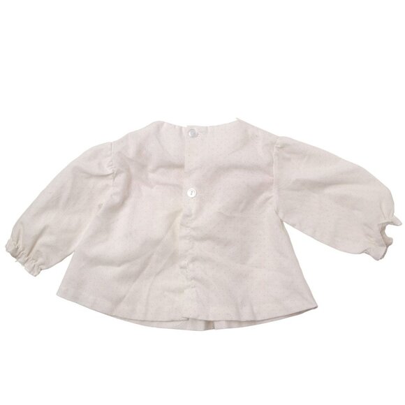 Vintage Baby Girls Dress Tops Frilly Green White Pink Hearts Polka Dot 1980s x 2 - Picture 4 of 13